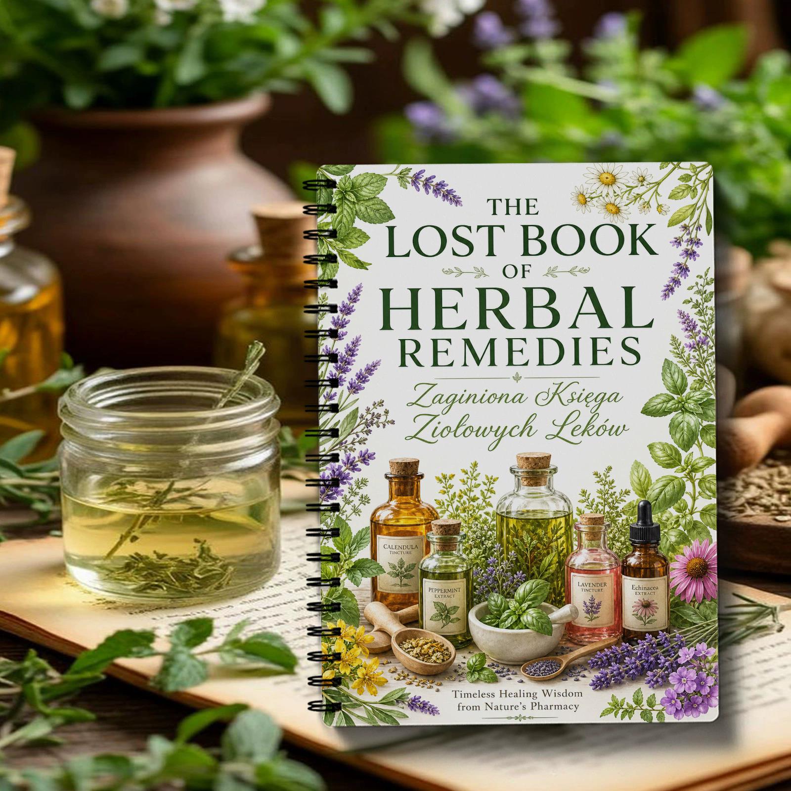 Natural Herbal Wellness - Bitkisel Çözümler Spiral Defter Polonya Baskısı