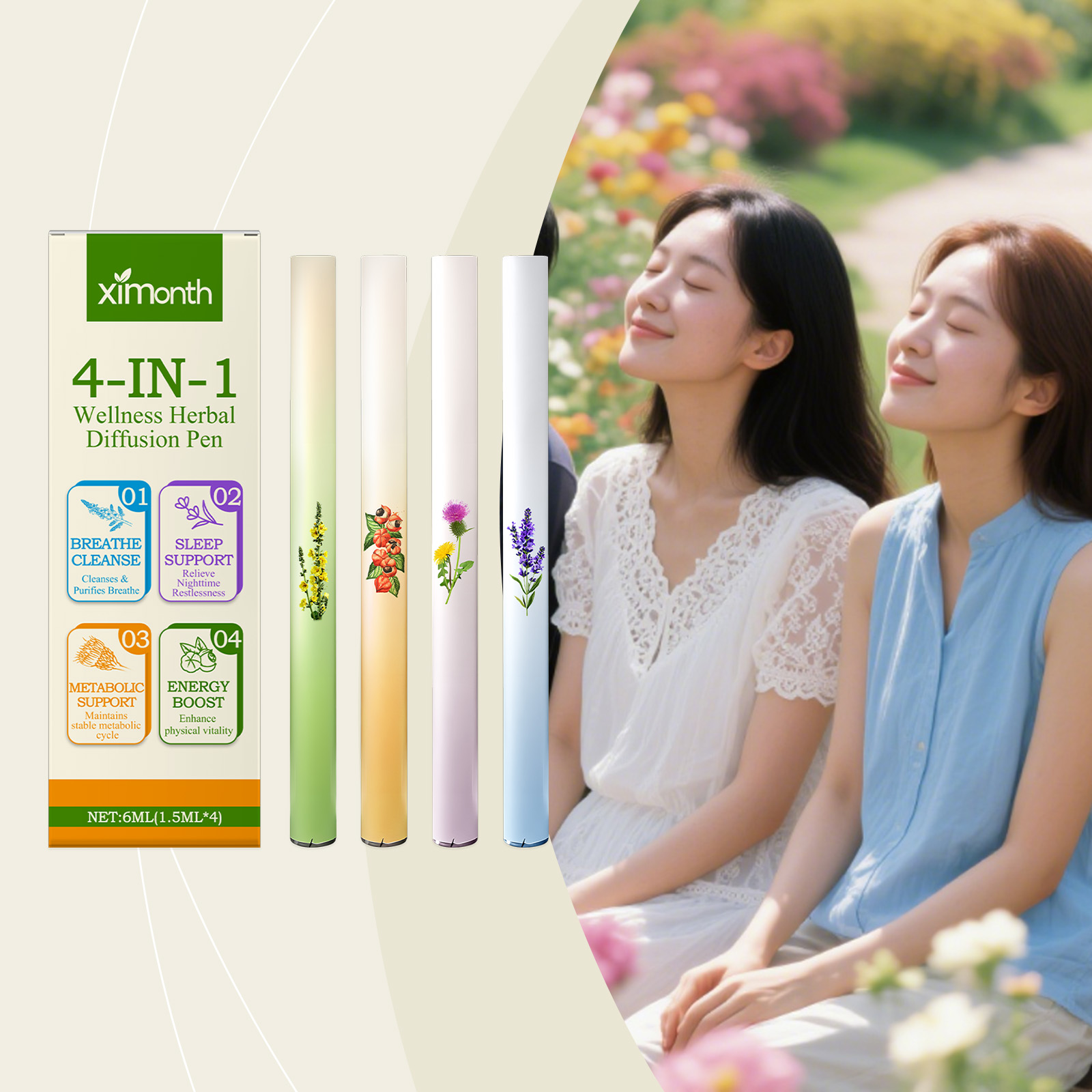 Natural Herbal Wellness - 4'ü 1 Arada Bitkisel Enerji Kombinasyon