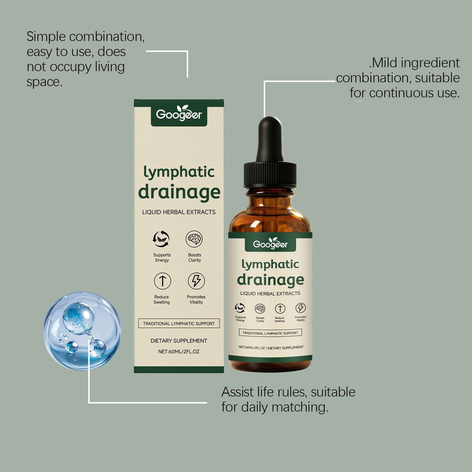Lenf Drenaj Damlaları 11'i 1 A - Natural Herbal Wellness incelemesi ve fiyatı